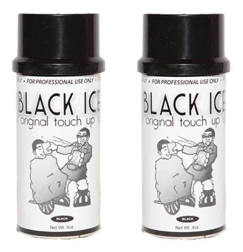 Black Ice Original Black Hair Touch Up Spray 4 Oz (paquete D