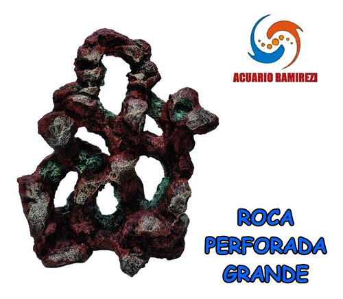 Figura De Resina Roca Con Perforaciones Grande #63