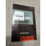 Manual Súper Nintendo Snes Original