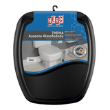 Assento Retangular Macio Preto Herc Vaso Wc Celite / Fit