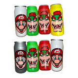 5 Vaso Mario Bros Cilindro En Forma De Lata 1 L