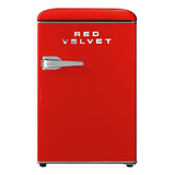 Frigobar Retro 55 L Termostato Ajustable Red Velvet Color Rojo