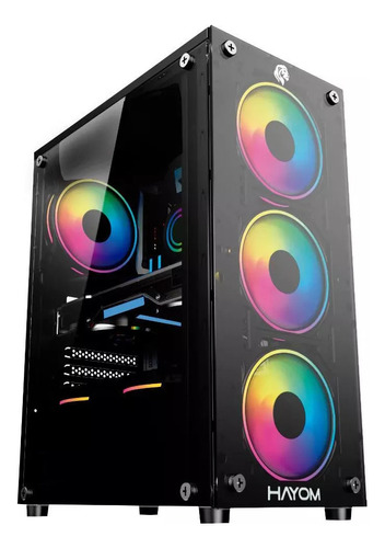 Gabinete Gamer Mid Tower Sem Fonte/fan Gb1722 Preto Hayom