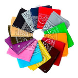  Bandanas Pañuelos 100% Algodon Mujer Hombre Varios Colores