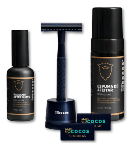 Shaving Kit Mycocos Safety+ Espuma +after Shave+ 2 Repuestos