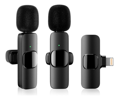 Microfone Lapela Celular Sem Fio Compatível iPhone Android