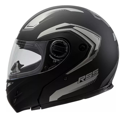 Casco Moto Hawk Rs5 Resistance Negro/gris Mate Doble Visor