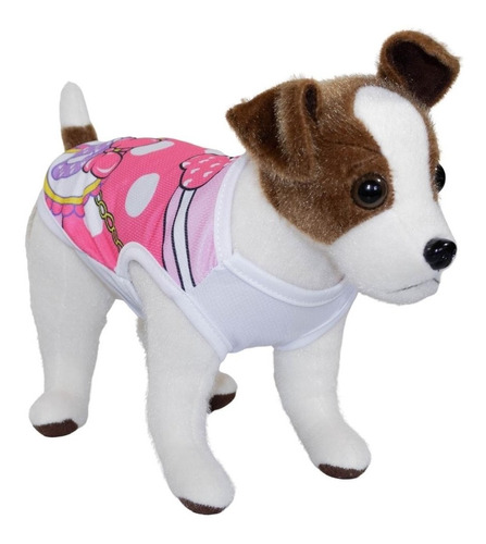 Roupa Para Pet Cachorros Verão Fantasia Margarida Rosa Gg