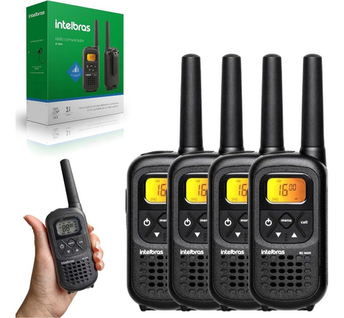 10 Rádios Comunicador Intelbras Rc4002 Walk Talk Uhf Ht + Nf