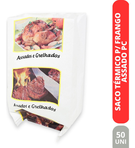 Embalagem Para Frango Assado Saco Térmico 1 Pct C/50 Un Full