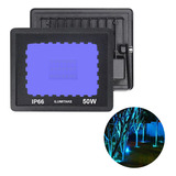 Refletor Led 50w Ip66 Luz Azul Mini Holofote Chip Smd Forte