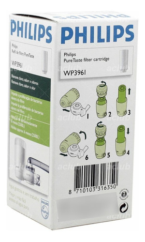 Repuesto Para Filtro De Agua Canilla Philips Wp3961 Original