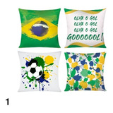 Kit 4 Almofadas Cheias Decorativas Copa Do Mundo Seleção 