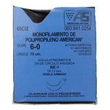 Sutura Polipropileno 6-0 45cm 3/8 Circulo Doble Arm American