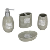 Set Accesorios Para Baño Ceramica 4 Pzs