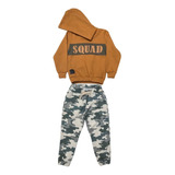 Conjunto Infantil Masculino Inverno Blusa E Calça Camuflado 