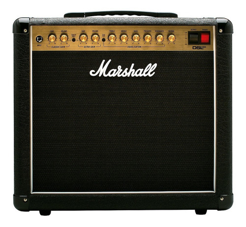 Amplificador De Guitarra Marshall Dsl 20 Cr 12 2 Canales Color Negro/dorado 220v