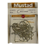 Anzuelos Mustad C70s D Big Game Atado Moscas Dorado Mar 3/0