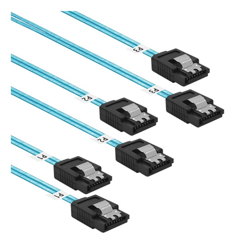 Adcaudx Sata-iii Cable:24 Inches,3 Pack Sata 6gbps Cables...