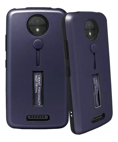 Funda Para Motorola Moto One Zoom Xt2010-1 Case Hibrida Color Azul