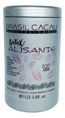 Botox Alisante Brasil Cacau 1lt, Plastica Capilar Keratina 