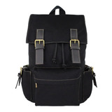 Mochila Vintage De Lona Masculina Feminina Comporta Notebook