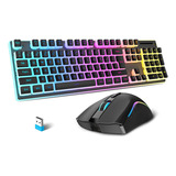 Combo De Teclado Y Mouse Inalámbricos Para Juegos, Teclas