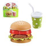 Kit Cozinha Infantil Com Hamburguer De Montar Fastcorte