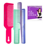 Set 4 Peines Para Barberia / Estetica  Colores 