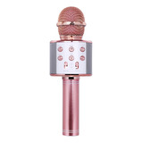 Hopemob Microfono Inalambrico Karaoke Bocina Bluetooth Mp3 Color Rosa Gold