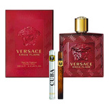 Eros Flame Versace 100ml Caballero Original+perfum Cuba 35ml