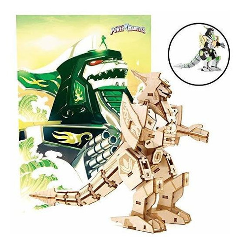 Mighty Morphin Power Rangers Dragonzord Poster And 3d Wood M