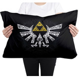 Cojin Almohada Zelda Trifuerza Fondo Negro Nintendo Arte