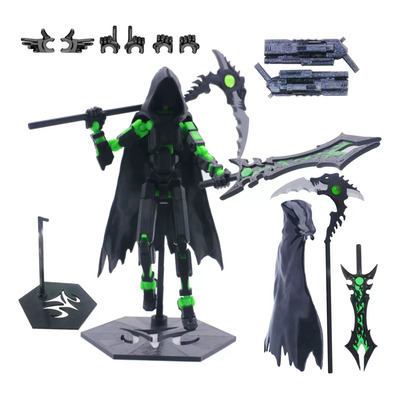 Figura De Acción T13, Montaje Completado Dios De La Muerte Negro Y Verde