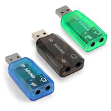 Tarjeta De Sonido Usb 5.1. Audifonos Y Microfono 3.5mm Empaq