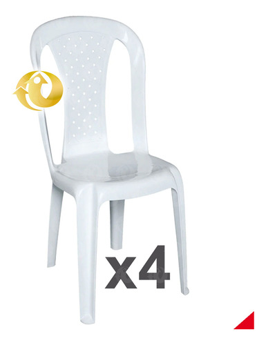 Silla Rimax Salsa Plastico Virgen X4 Hogar Y Eventos