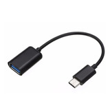 Cable Otg Tipo C De Metal 15 Cm Para Pendrive Mouse Teclado