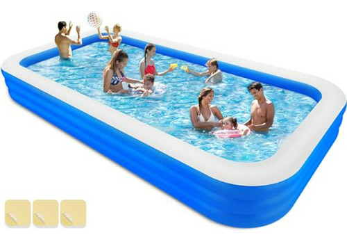 Piscina Inflable Grande Para Adultos Y Familia, 145  X 74  X