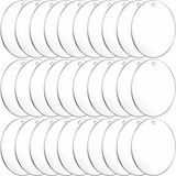 30 Pcs Circulos Acrilico Transparente 2mmx5cm Para Llavero