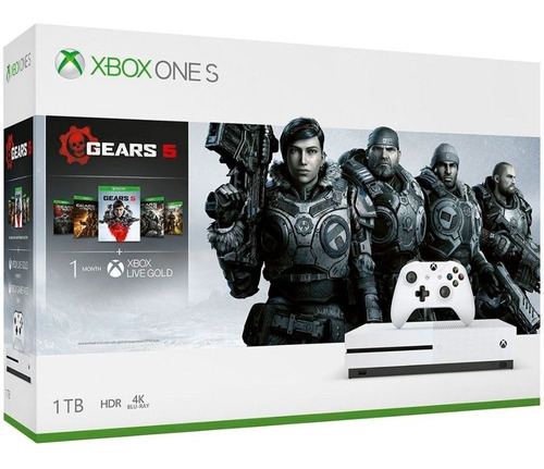 Microsoft Xbox One S 1tb Standard Cor  Branco