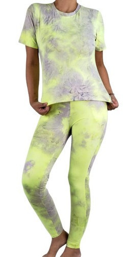 Outfit Mujer Conjunto Casual, Deportivo, Estampado Tie Dye