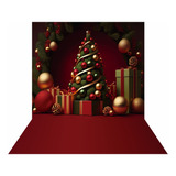 Fundo Fotográfico Cenário Vertical Em Tecido 2,20m X 1,50m Desenho Impresso Natal Árvore F128