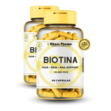 Biotina - Vitamina B7 10.000 Mcg 120 Caps Com Nota E Laudo Sabor Sem Sabor