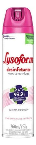 Lysoform Spray Lembranças De Infância 360ml - Kit Com 2 