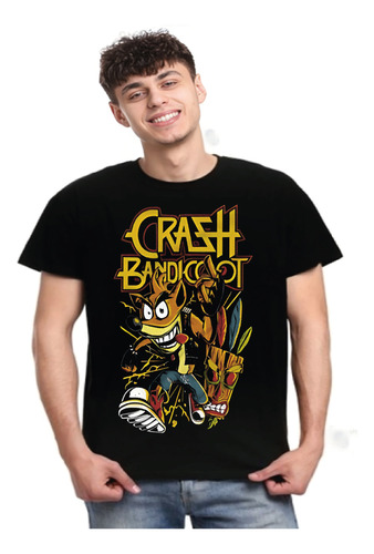 Remera Juego Playstation Retro Crash Bandicoot 100% Algodón