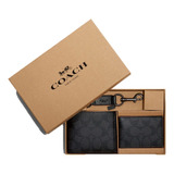 Cartera Coach - Set De Regalo 3 En 1 - Billetera Hombre