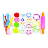 Set Cortantes + Sellos + Herramienta Para Masa Plastilina Ap