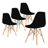 Set X 4 Sillas Comedor Tipo Eames  Minimalistas Reforzadas