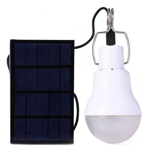 Bombilla Led Con Energía Solar, Luz Blanca, Recargable, Port