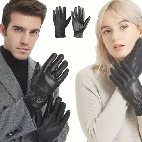 Guantes Con Pantalla Táctil De Conducción De Cuero Sintético